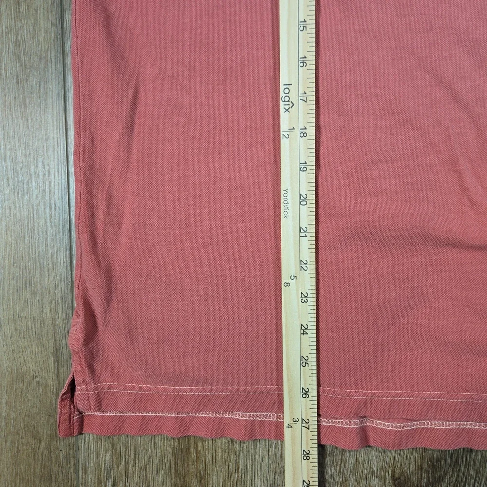 Alaska Grizzly Bear Polo Shirt Mens L Salmon Red Embroidered Wildlife Outdoors